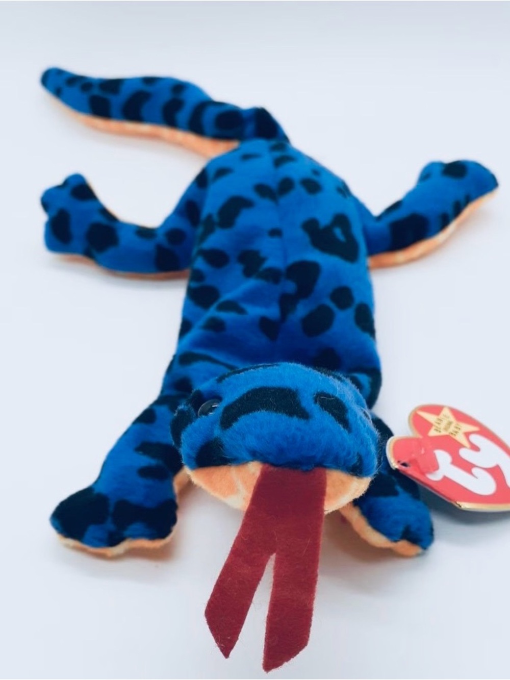 Lizzy 1995. TY baby beanie. Lizzy the Lizard - Soft Reptile Toy